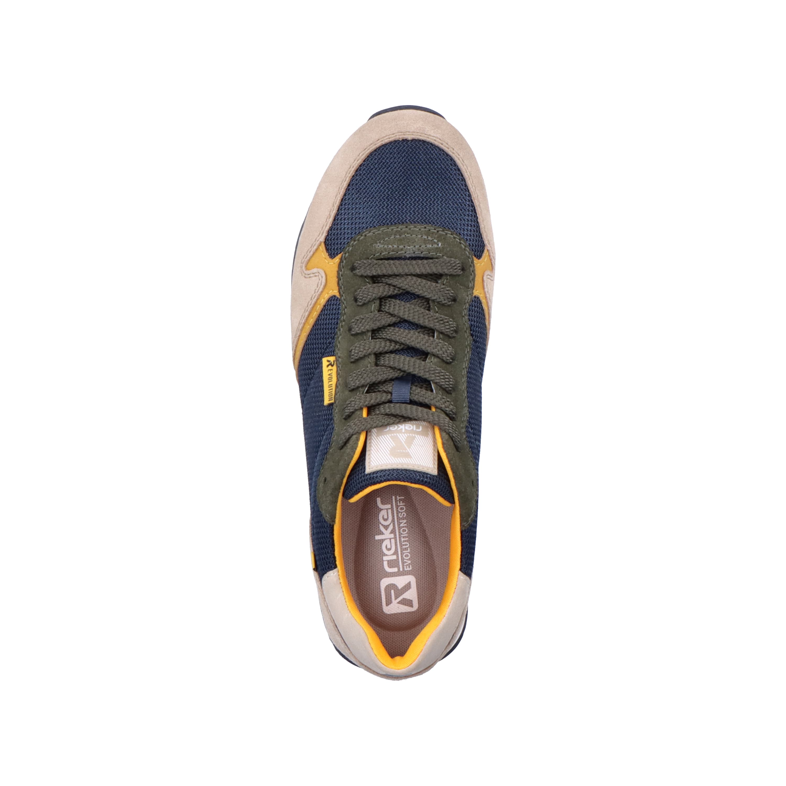 Rieker Herren Sneaker Low royal-blue clay-beige