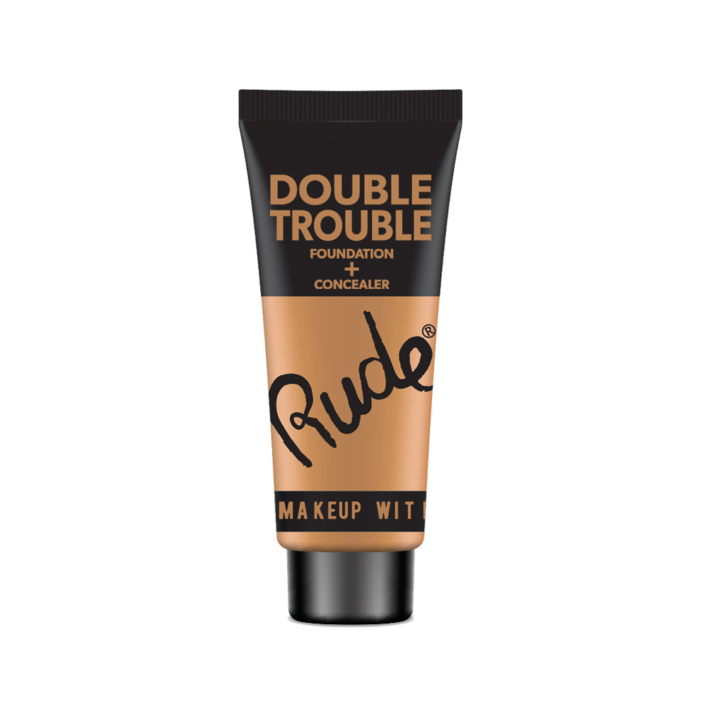 Rude Cosmetics RUDE DOUBLE TROUBLE Foundation + Concealer - Natural Fond de teint
