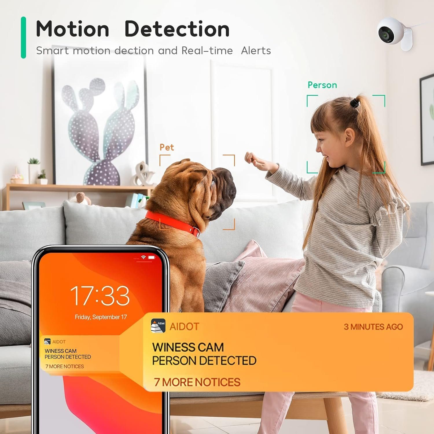Diyarts Video-Babyphone, 2K HD Auflösung, Babymonitor, 1-tlg., App 24x7 Überwachung, Bewegungserkennung, Zwei-Wege-Audio, Flexible Installation, sicher, einfach – mit Alexa