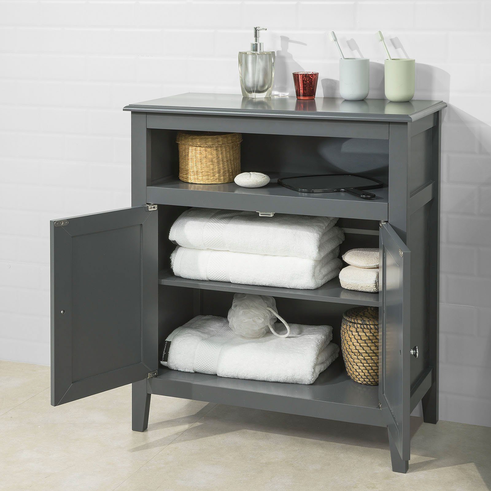 SoBuy Badkommode FRG204, Badschrank Badmöbel Sideboard Flurschrank