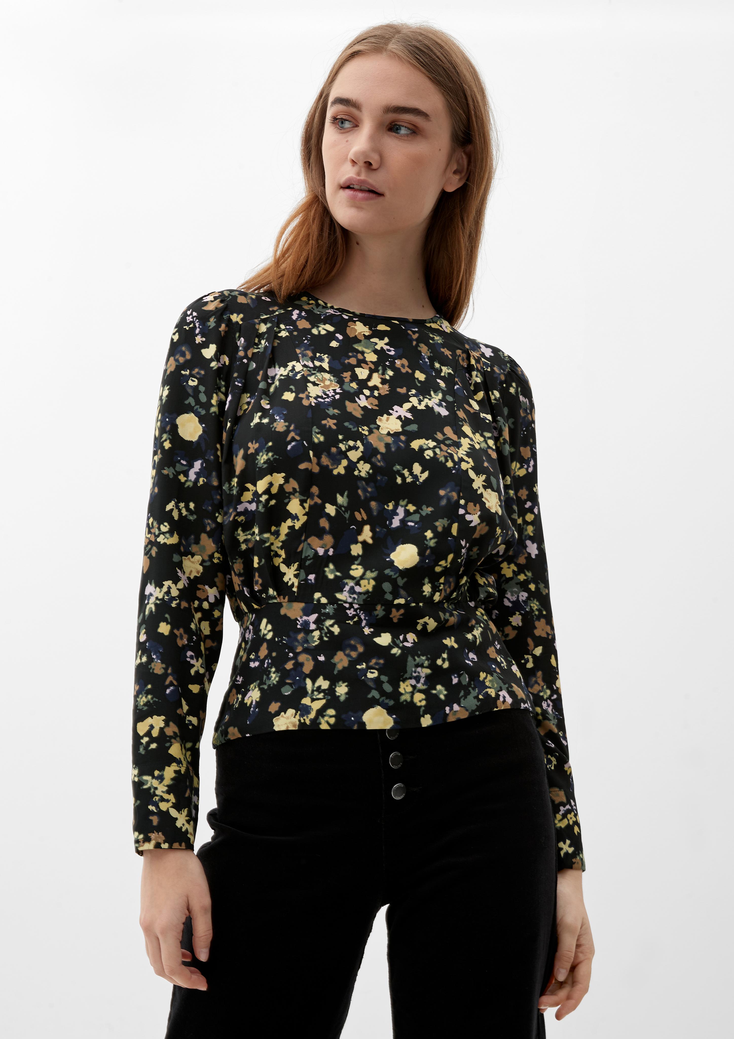Viskose-Bluse mit Alloverprint  2120819-99A0