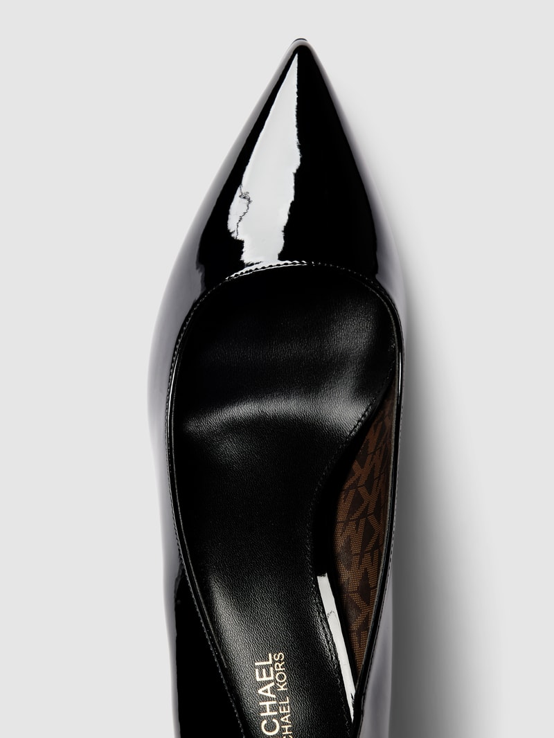 High Heels mit Label-Details Modell 'ALINA' in schwarz