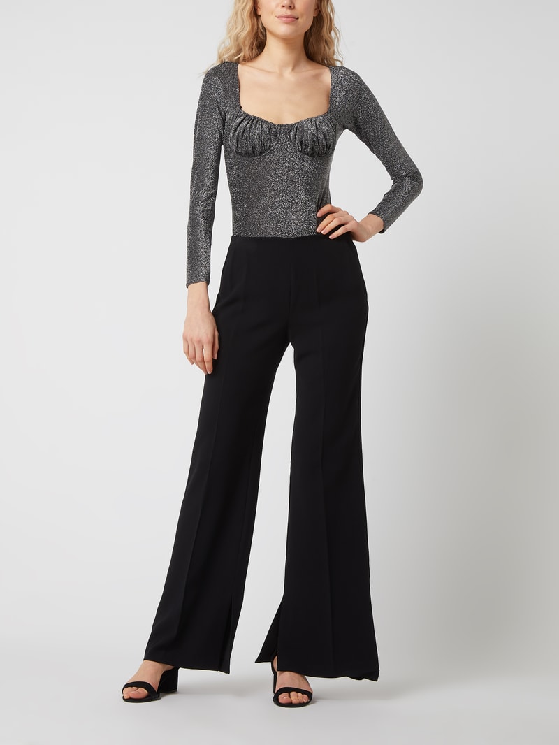Body mit Glitter-Effekt in silber
