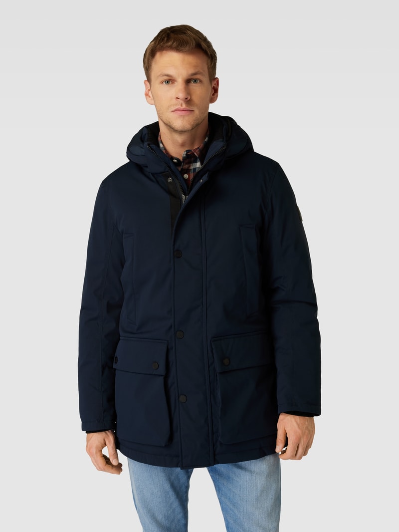 Winterjacke mit Kapuze Modell 'artic' in marineblau