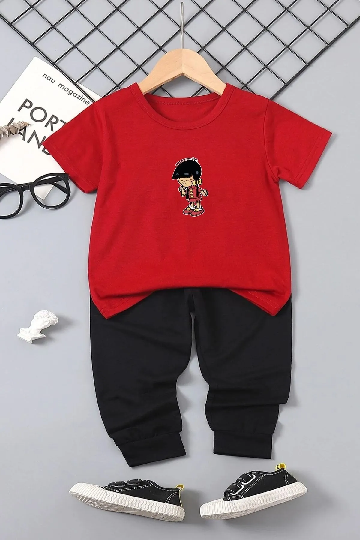 uyguntarz  Chen Raisin Cake Bottom - Top-Trainingsanzug-Set für Kinder