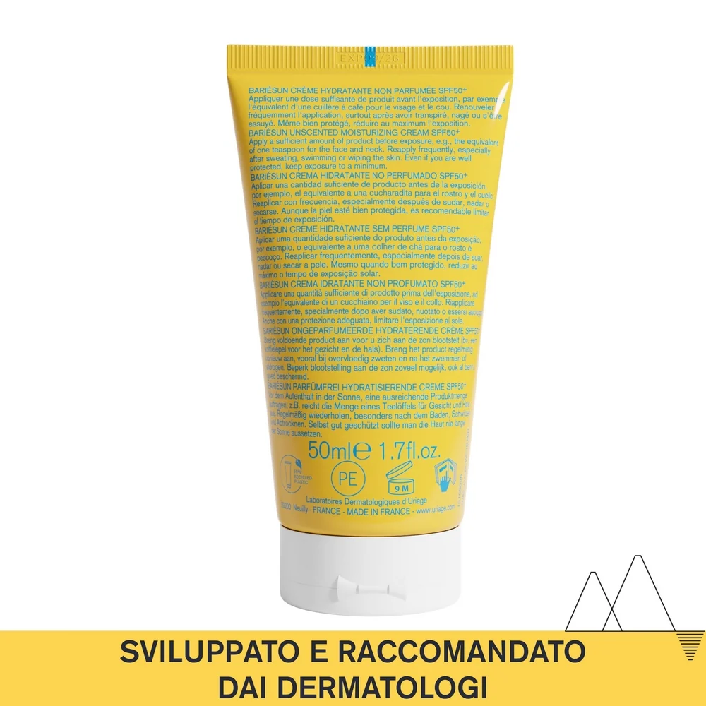 BARIESUN Hydraterende Zonnebrandcrème SPF50+ Geurvrij - Zonnebrandcrème voor het gezicht met hoge bescherming.