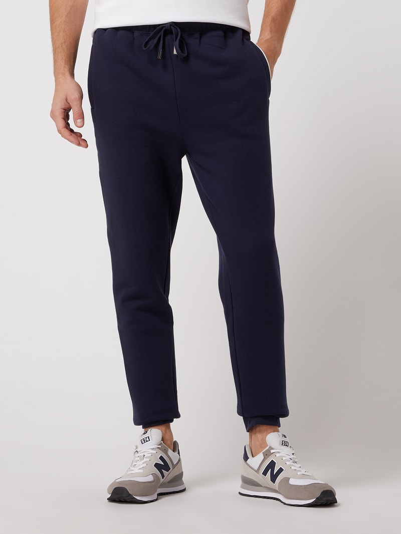 Sweatshorts mit elastischem Bund in dunkelblau