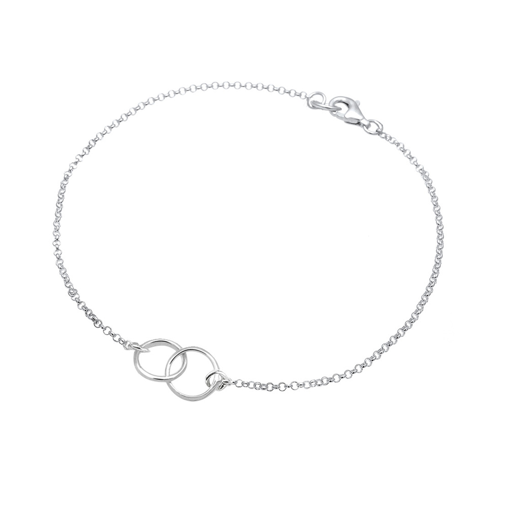 Elli Elli Bracelet Femmes géo minimaliste anneaux en argent sterling 925 Bracelet