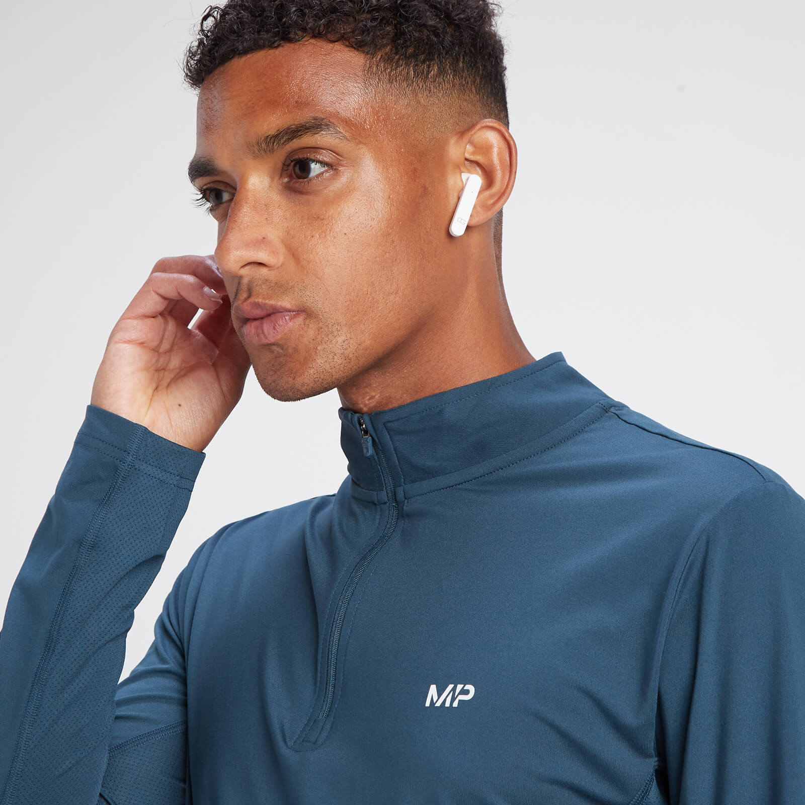 Haut à fermeture éclair ¼ MP Velocity pour hommes – Lune bleue