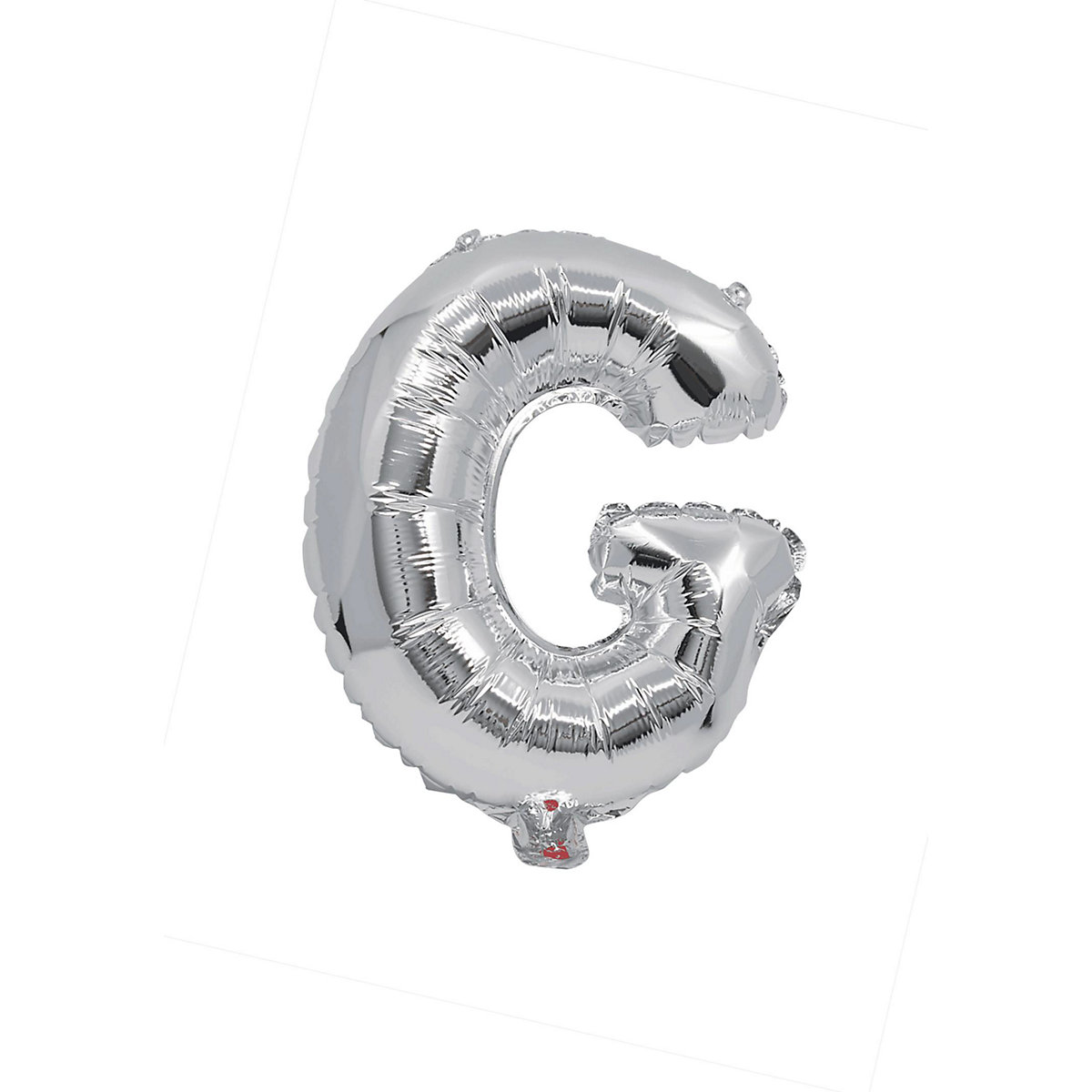 Folienballon Buchstabe G silber, 32 cm, inkl. Pustehalm