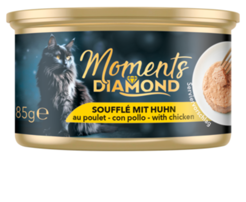 MOMENTS Nassfutter MOMENTS Diamond Soufflé 12 x 85 g Huhn