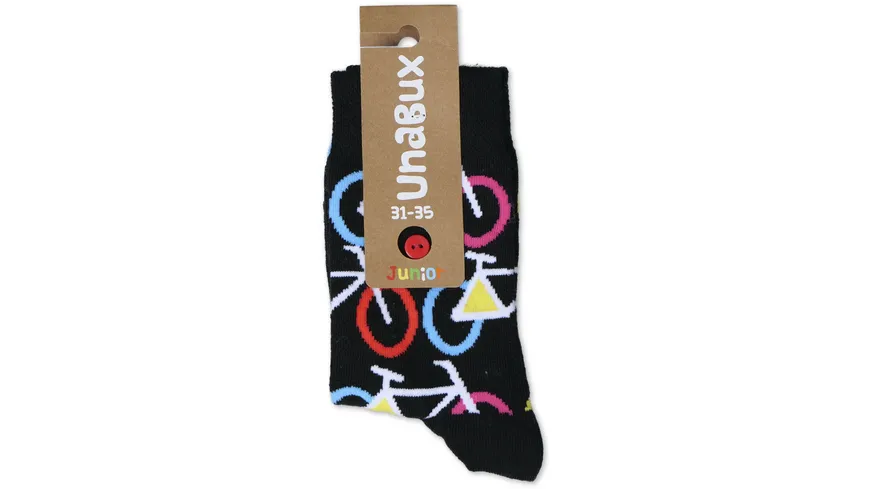 Unabux Kinder Socken Cycle schwarz
