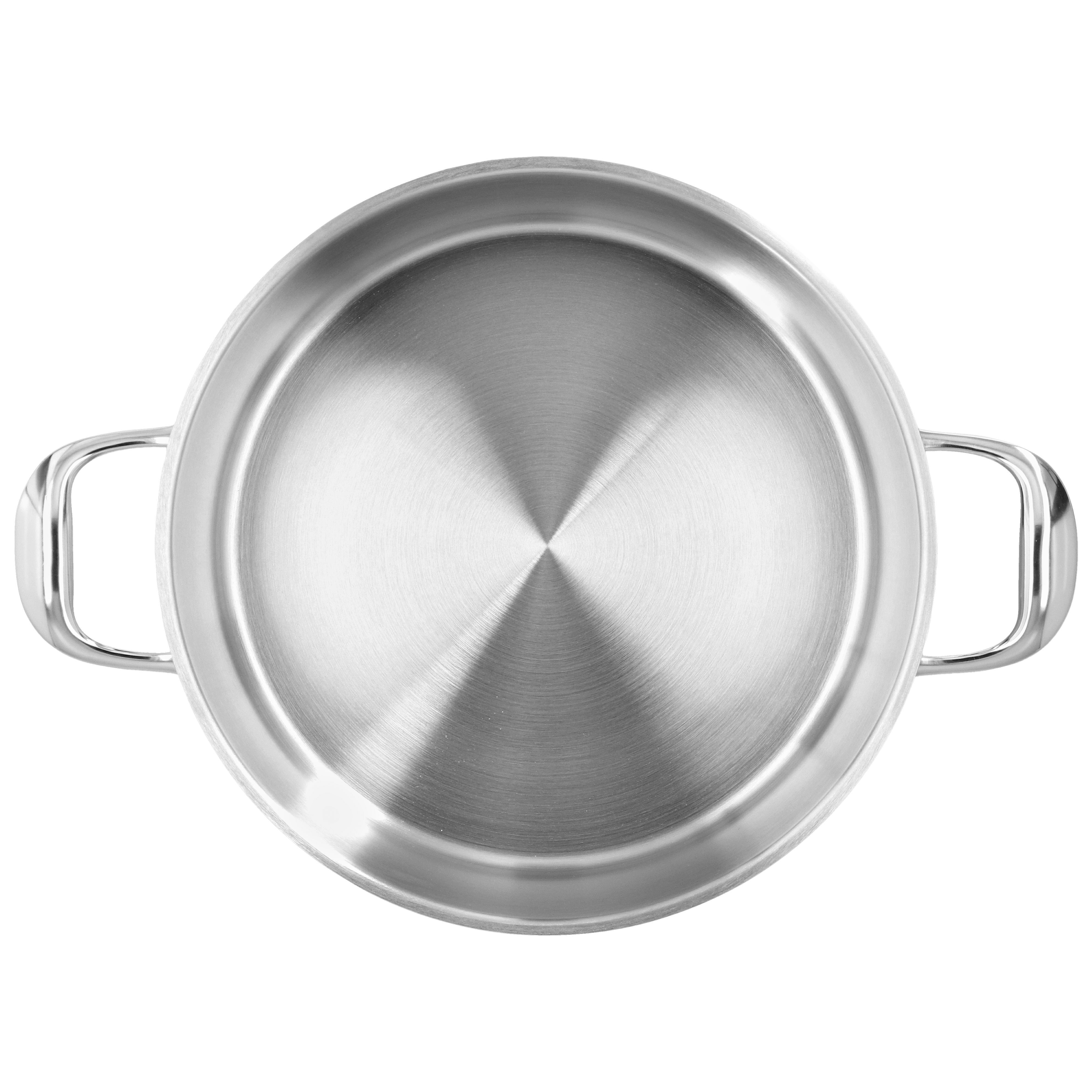 Bratentopf mit Deckel 24 cm, 18/10 Edelstahl
