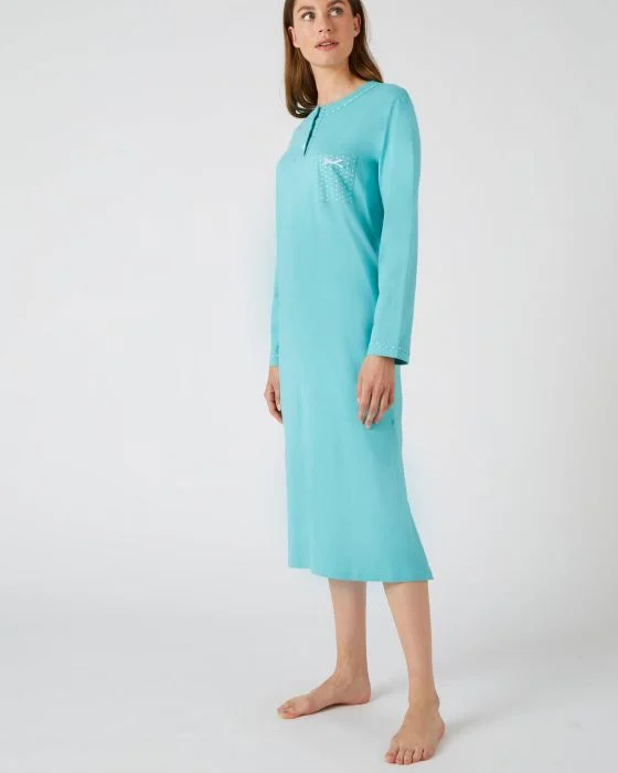 Chemise de nuit manches longues, maille jersey