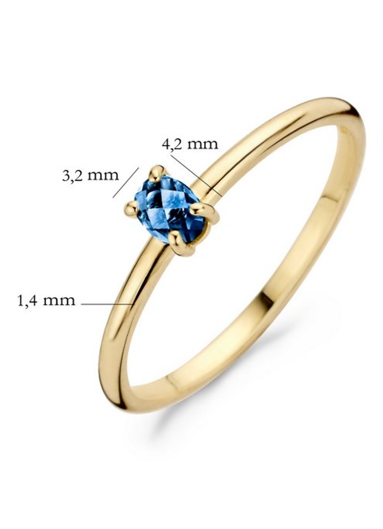Blush  Ring van 14 karaat geelgoud met topaas 1204YLB