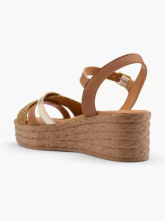 5th Avenue Leder Keilsandalette