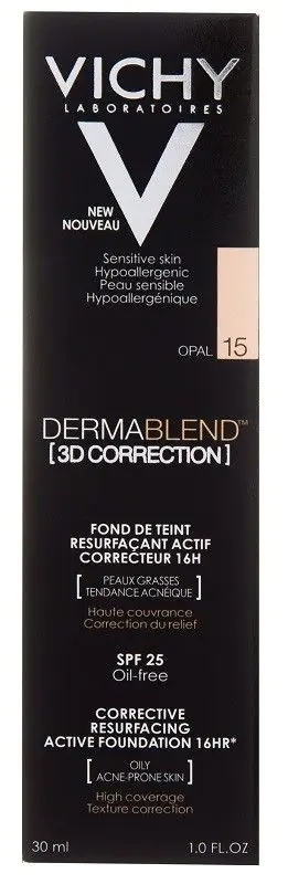 Vichy Dermablend 3D korekcijski puder koji ujednačava površinu kože 15