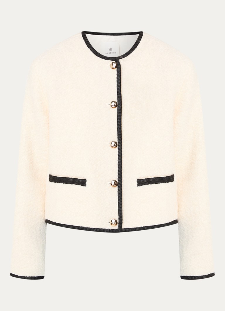 Anine Bing Logan Bouclé-Jacke mit Leistentaschen