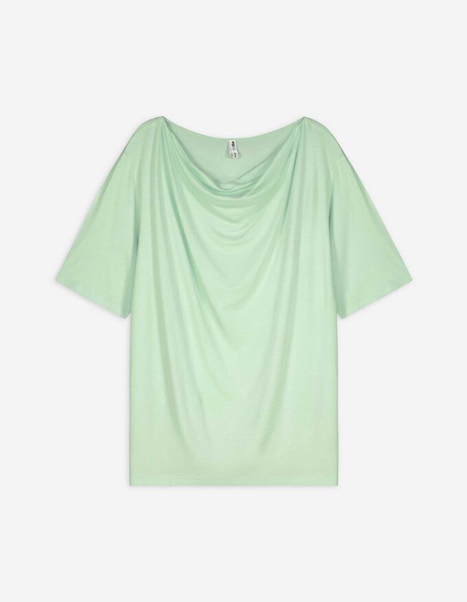 T-Shirt - Wasserfall-Ausschnitt