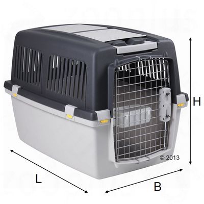 Trixie Transportbox Gulliver + Vetbed® Isobed SL Hundedecke Paw