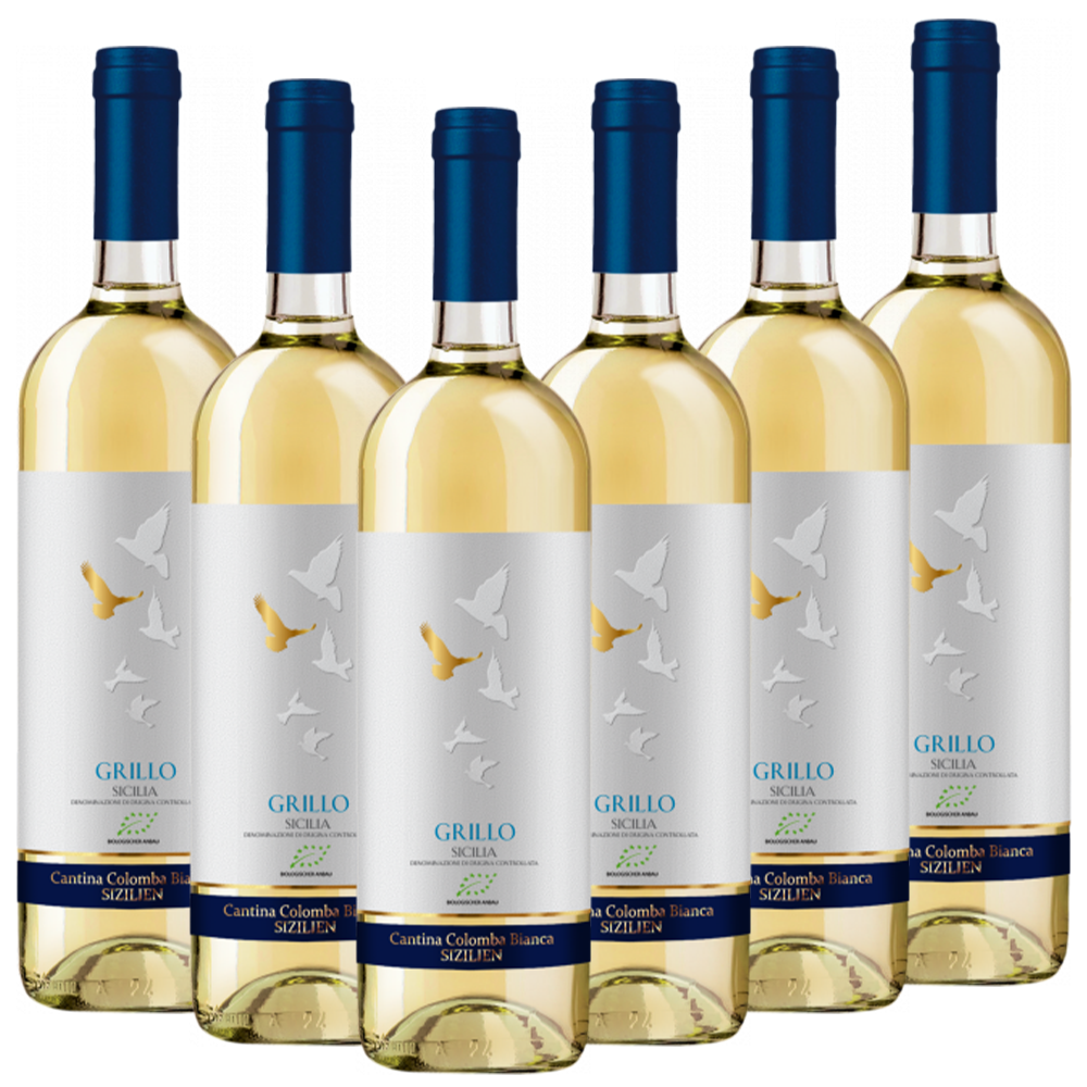 Colomba Bianca Bio-Grillo Sicilia DOC Colomba Bianca Italien  trocken - 6er Karton