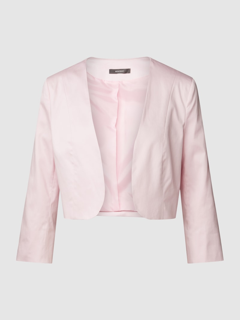 Bolero mit Seitenschlitze an den Ärmelabschlüssen in rosé