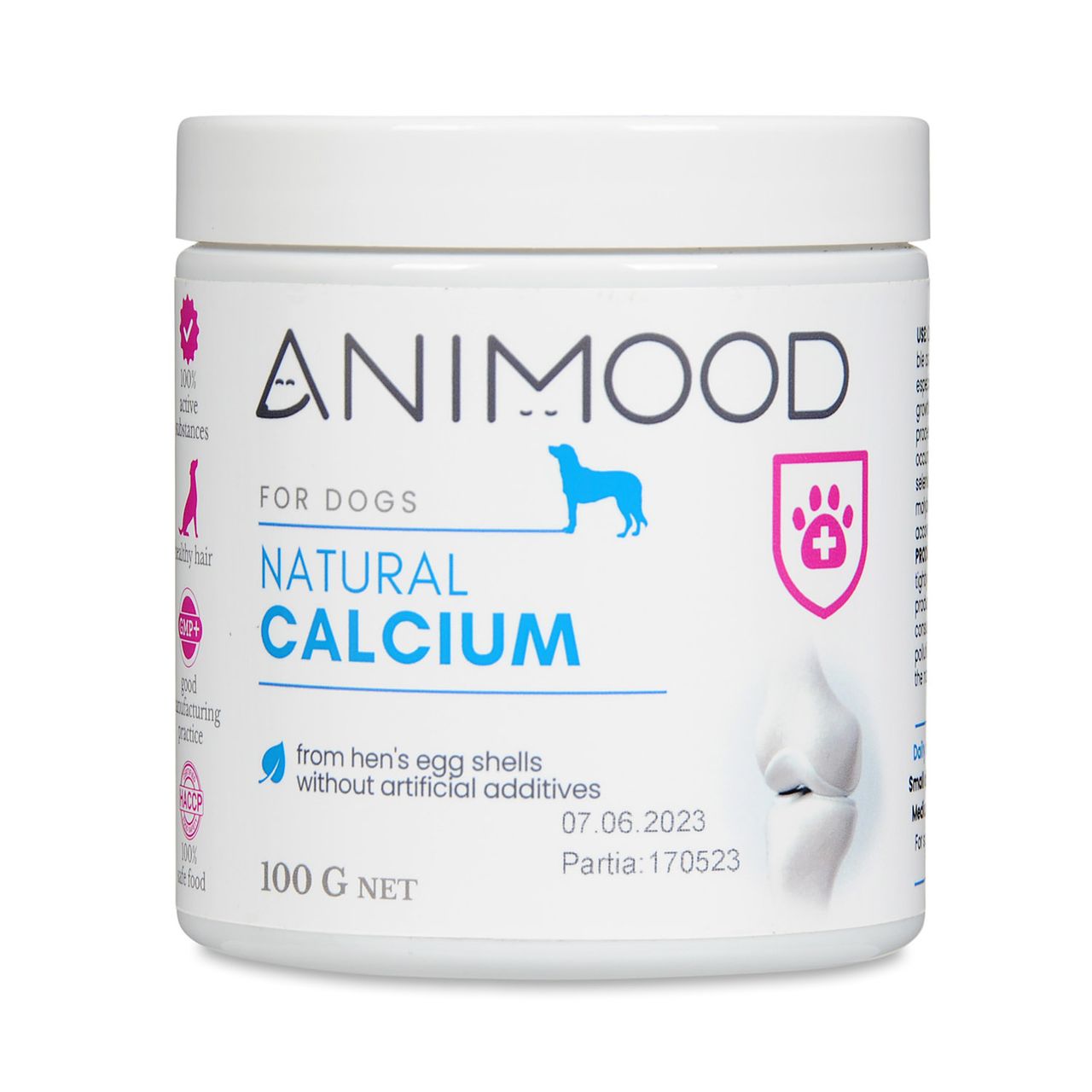 Animood Natürliches Kalzium für Hunde - Ergänzung 100g