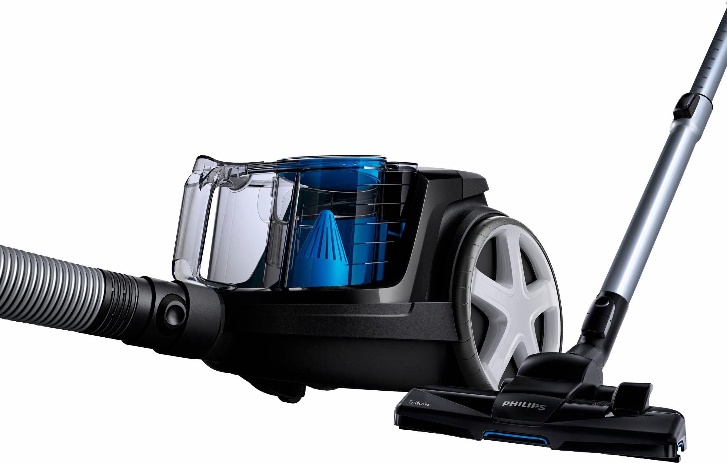 Philips Bodenstaubsauger FC9331/09, 900 W, beutellos, mit 1,5 l Fasungsvermögen und Tri-Active-Düse