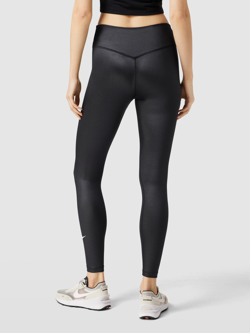 Leggings mit Logo-Print in schwarz