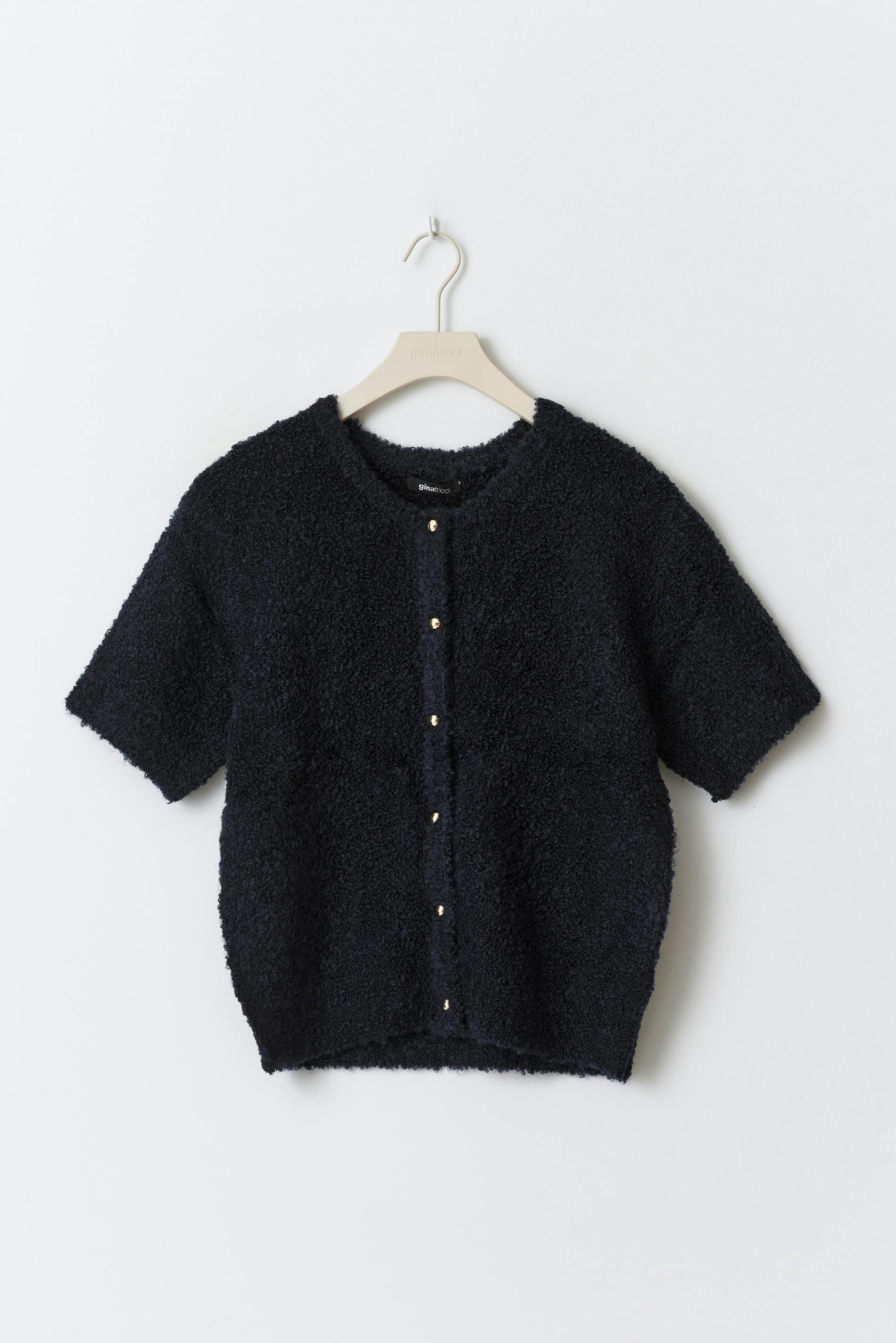 Knitted boucle cardigan