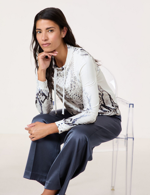 Langarmshirt mit Lurex-Details