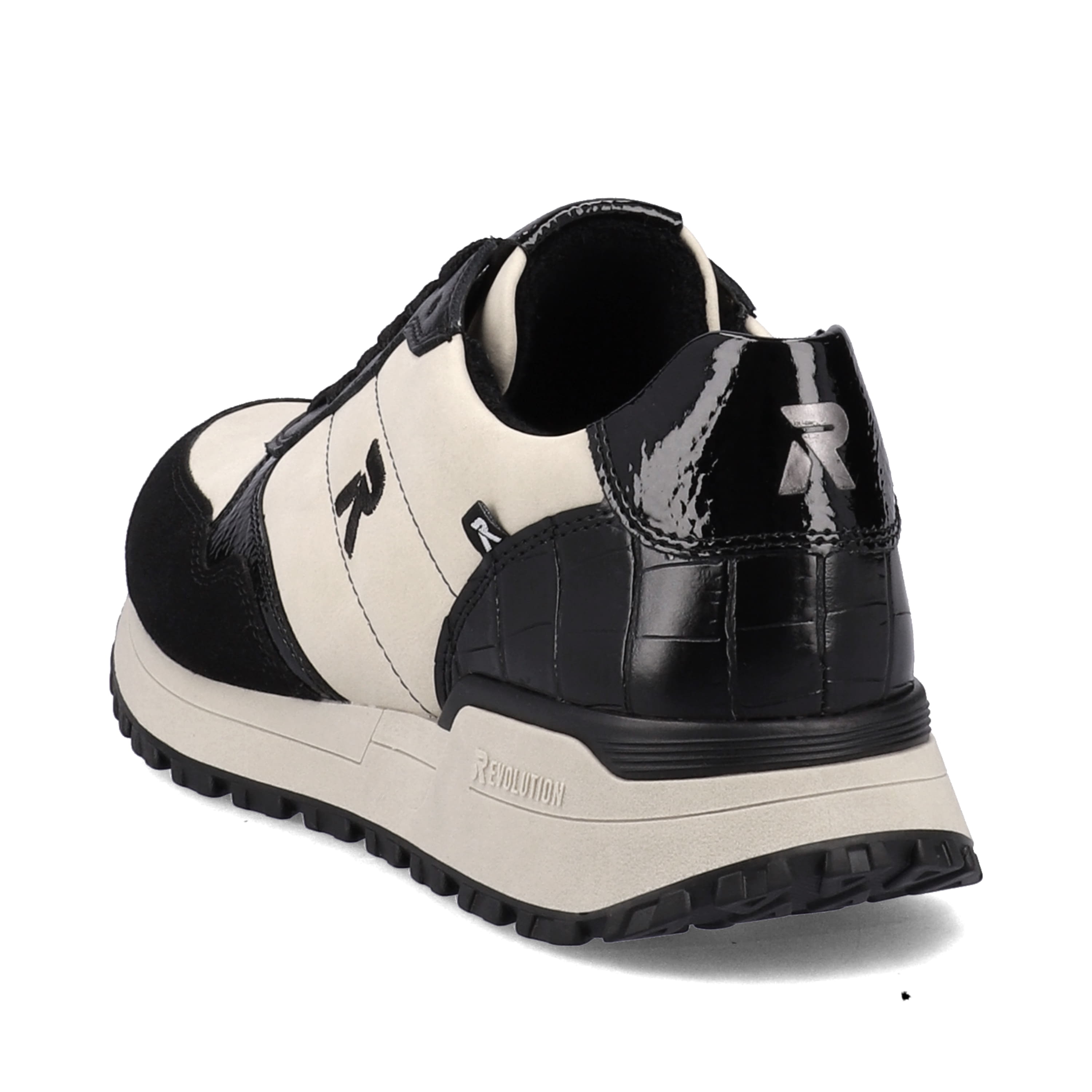 Rieker Damen Sneaker Low linen graphite