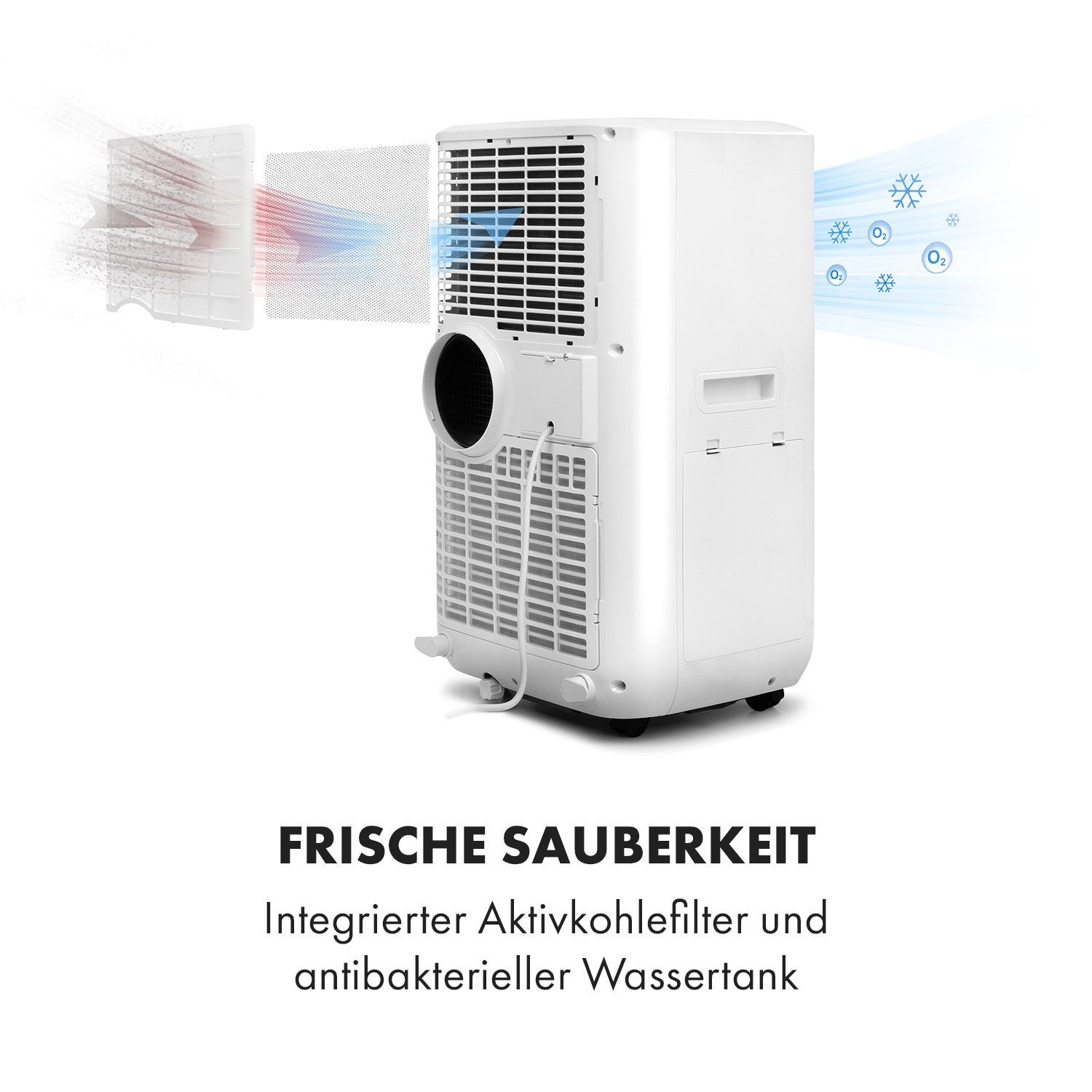 Klarstein Klimagerät Max Breeze Smart, Klimagerät mobil Air Conditioner Kühlgerät Luftkühler