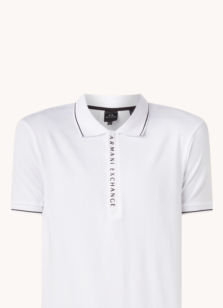 Armani Exchange Regular fit polo with half zip