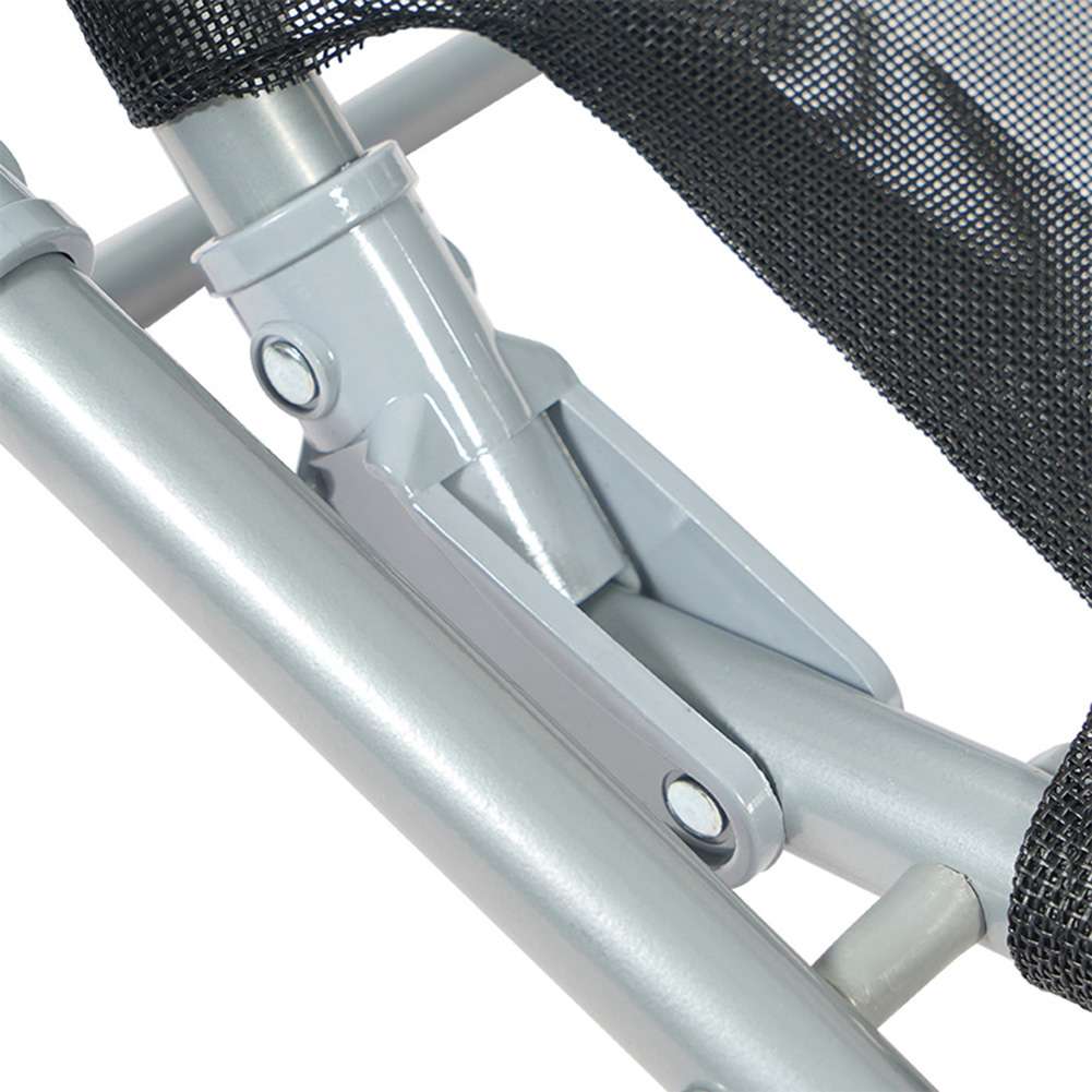 BIXENTE klappbare Gartenliege 157 cm 2er-Set schwarz