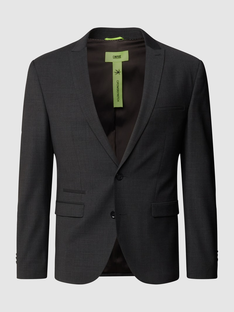 Slim Fit 2-Knopf-Sakko mit Stretch-Anteil Modell 'CiCastello' - 'CIPOWERSTRETCH' in mittelgrau