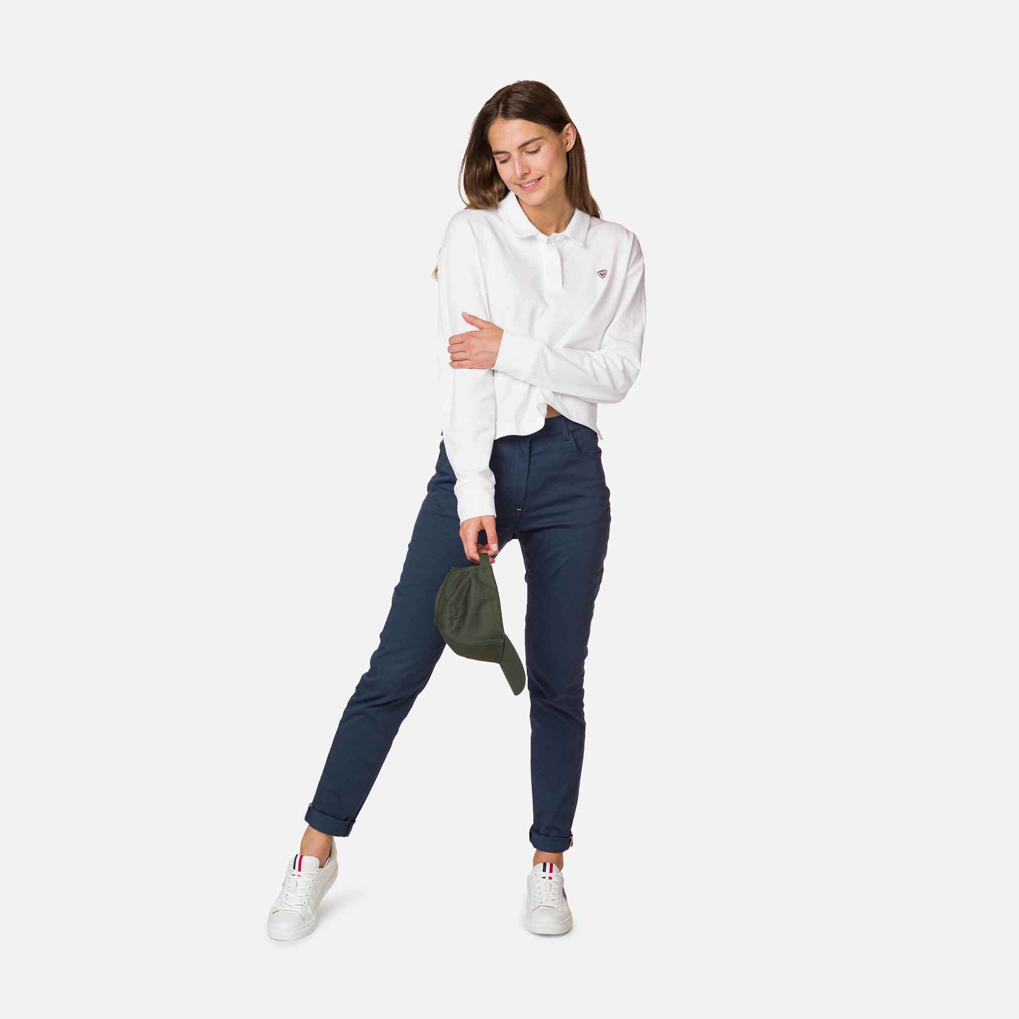 Pantalon slim en coton bio femme