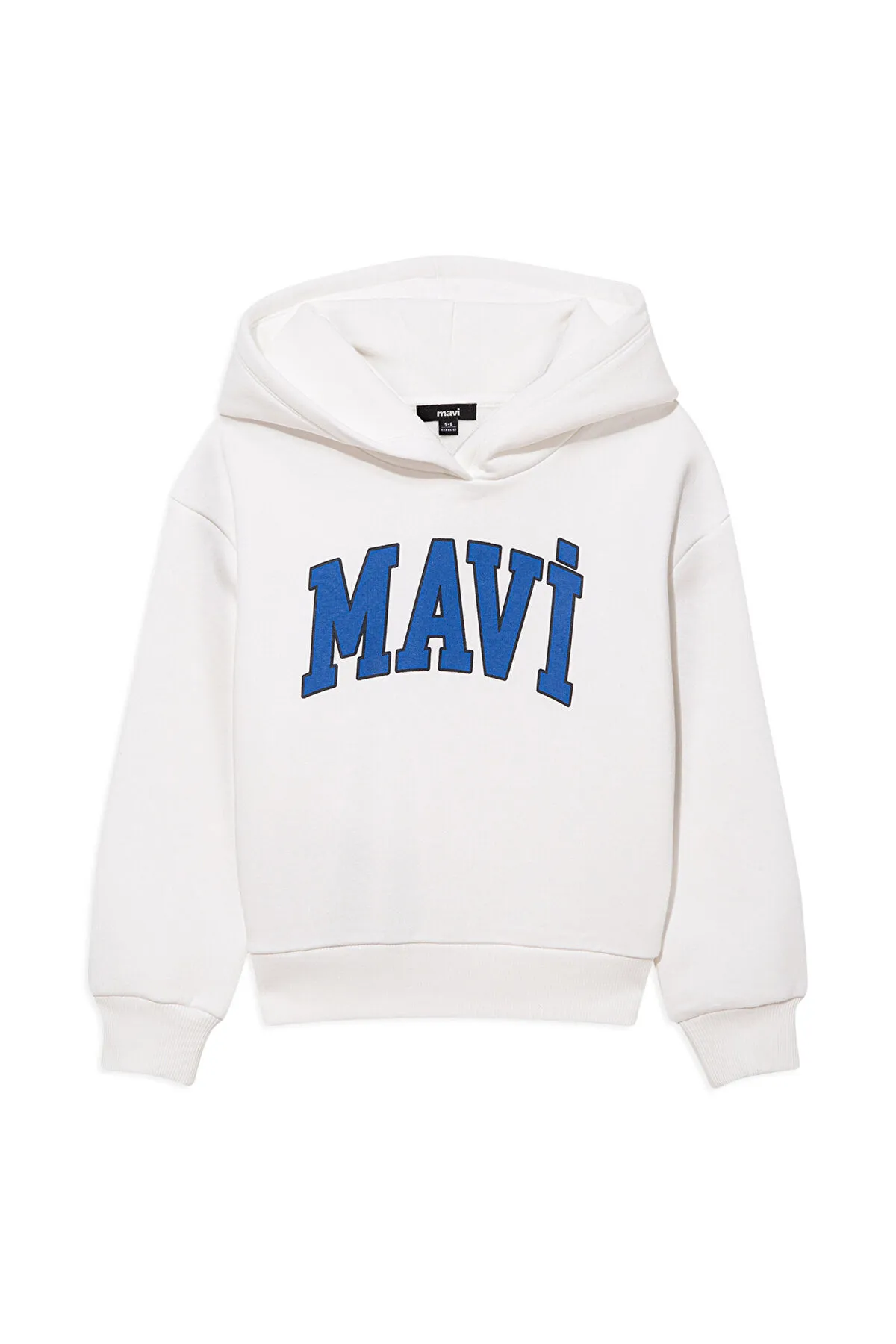 Mavi  Weißes Kapuzen-Sweatshirt mit Logo-Print 6610110-70057