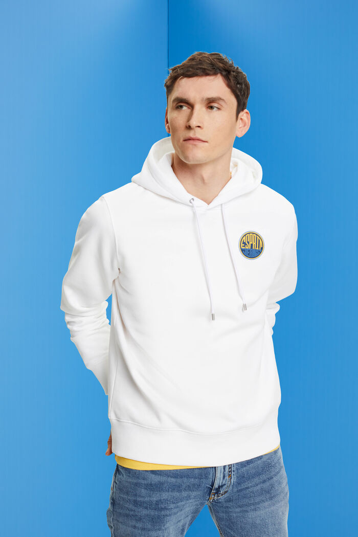 Baumwoll-Kapuzensweatshirt mit Logo