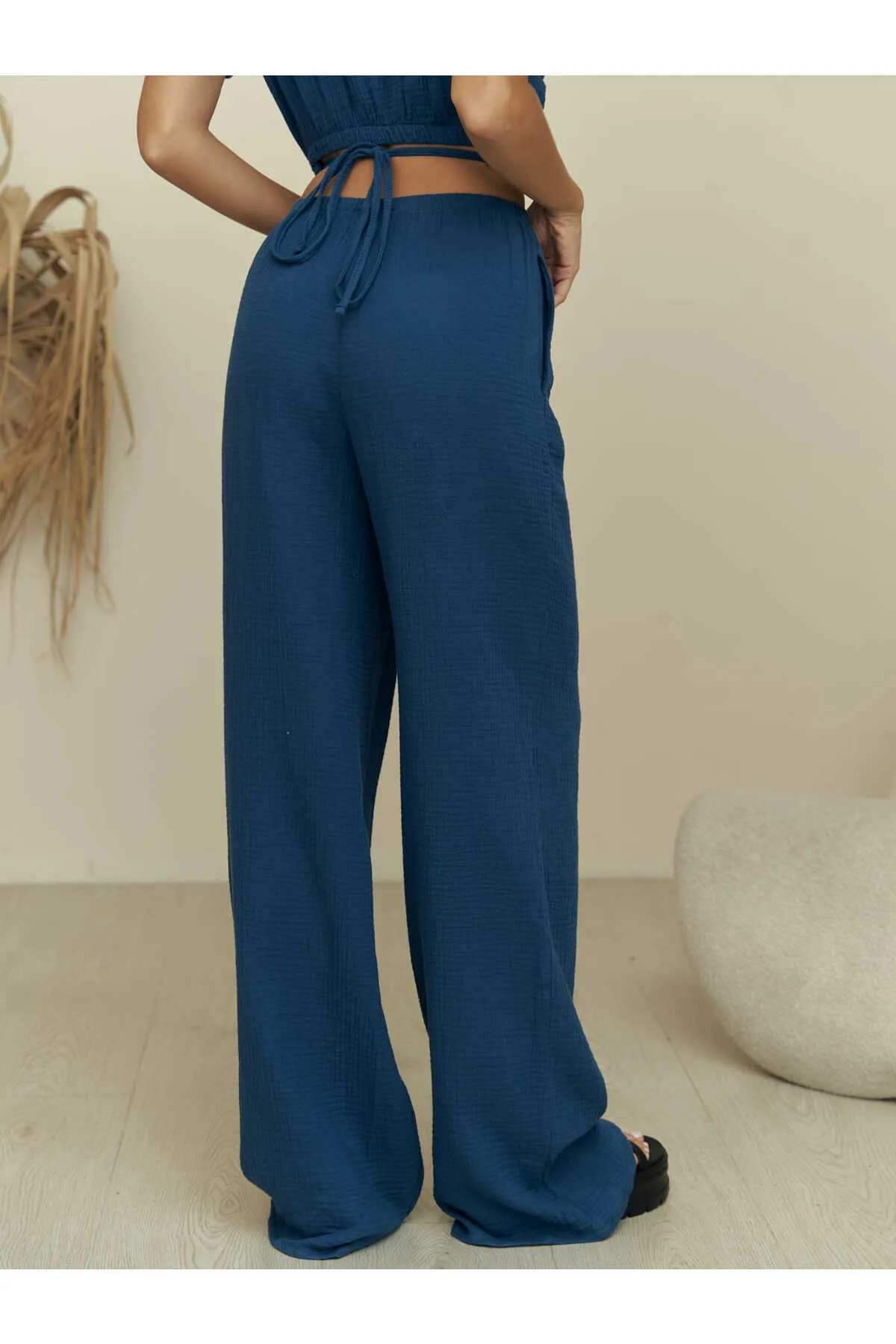 BOHEMAİ  Phuket Indigo Musselin-Ernteset