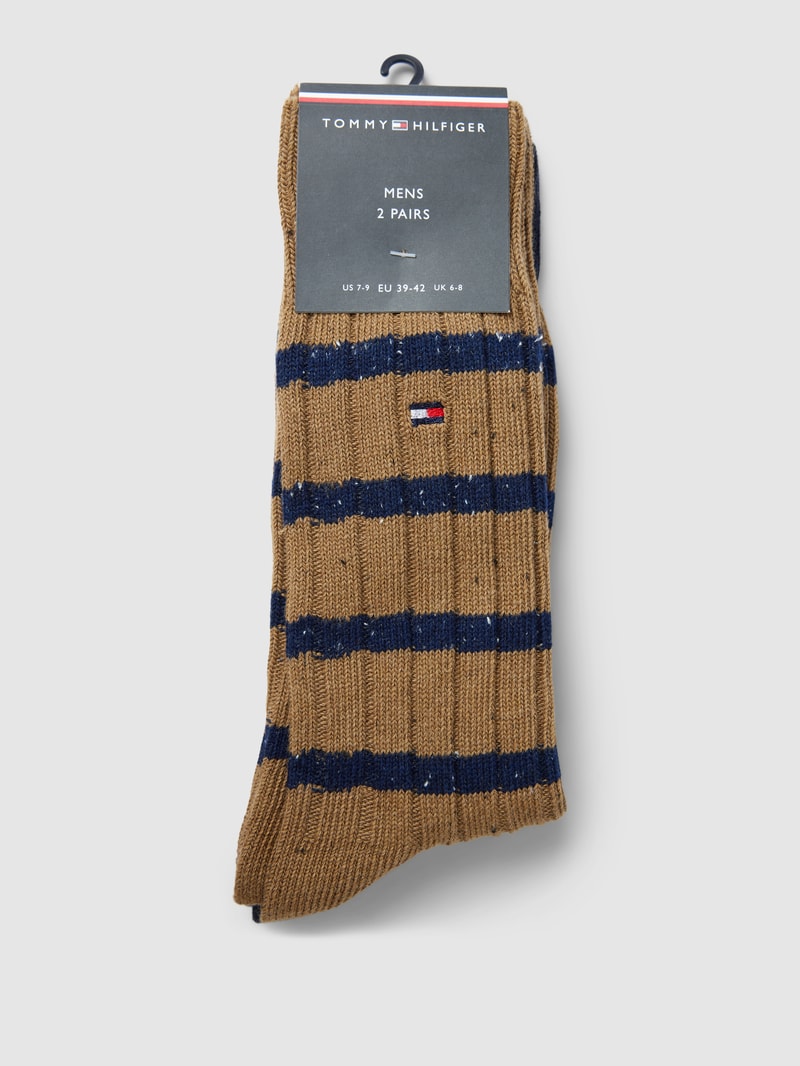 Socken mit Label-Details im 2er-Pack Modell 'NEPPY' in beige