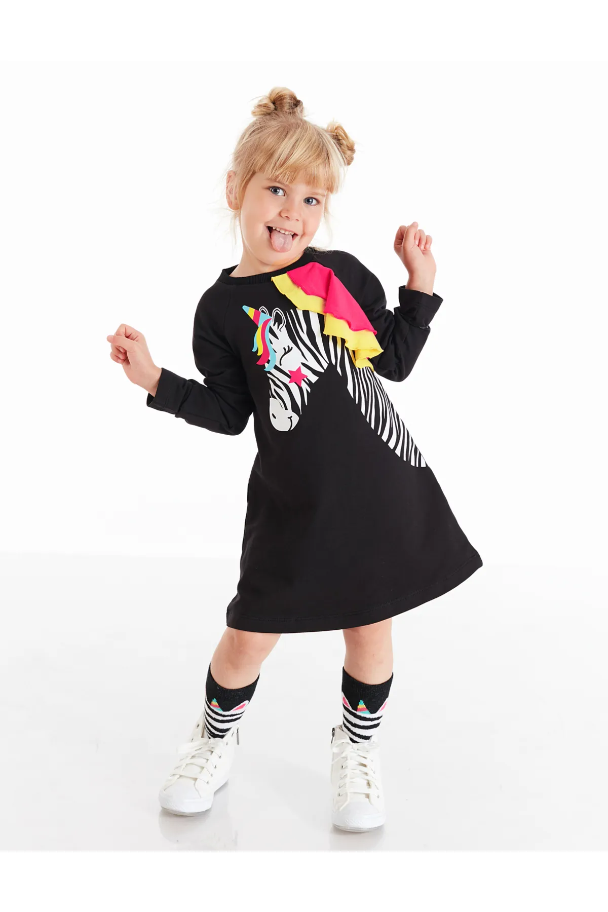 Denokids  Einhorn-Zebra-Mädchenkleid