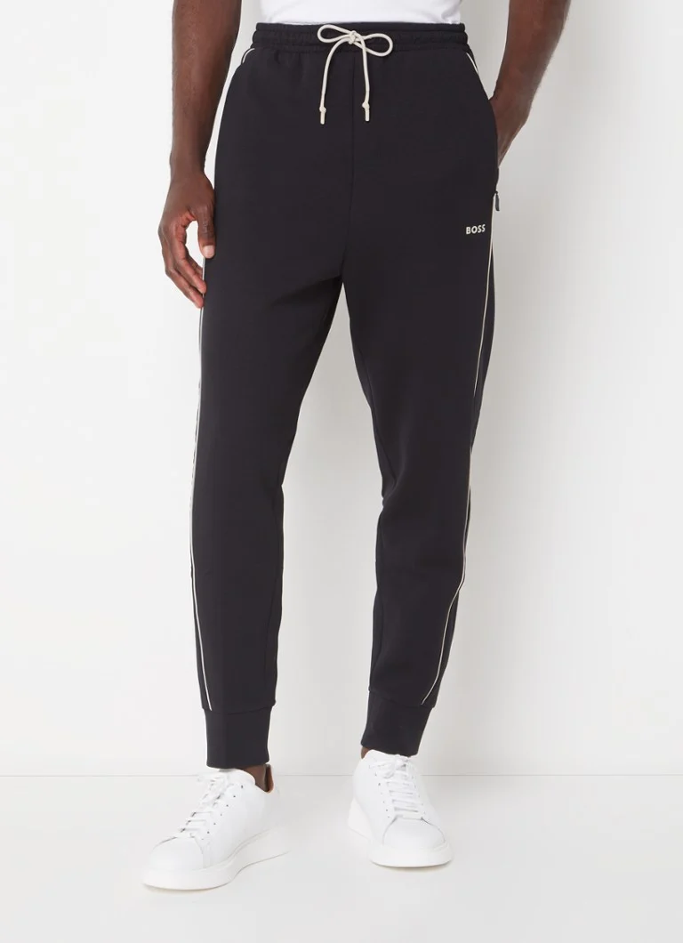 Pantaloni de trening HUGO BOSS Hadiko slim fit cu logo și buzunare laterale