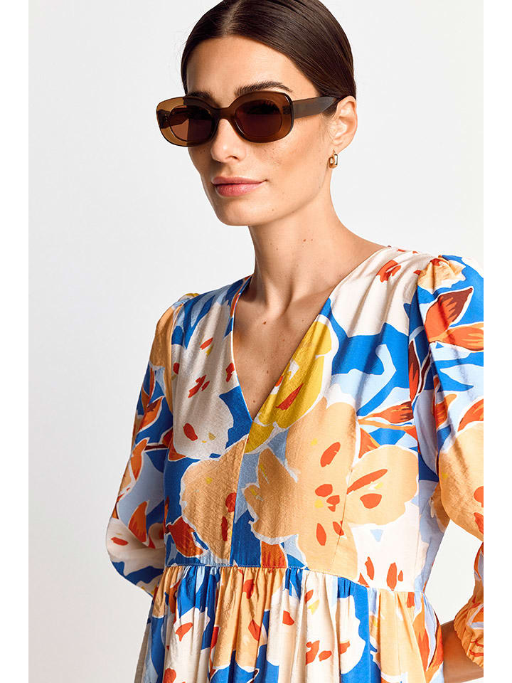 Rich & Royal Kleid in Blau/ Gelb günstig kaufen