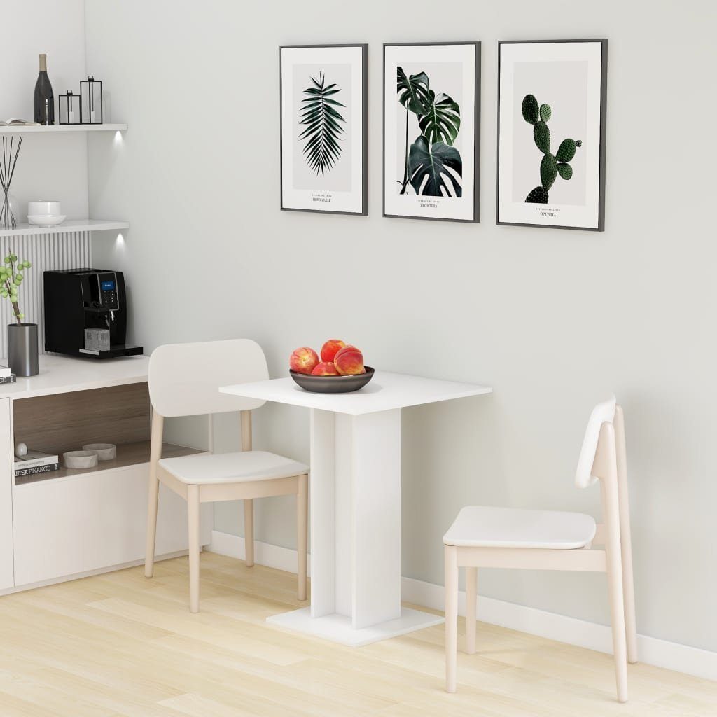 vidaXL Esstisch Bistrotisch Weiß 60x60x75 cm Holzwerkstoff (1-St)