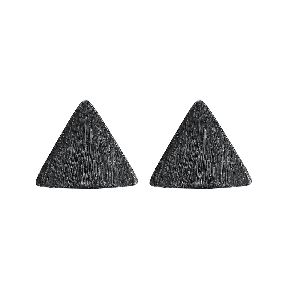 KUZZOI KUZZOI Boucles d'Oreilles Hommes Clous d'oreilles Triangle Géo mat en argent ster Boucles d'oreilles