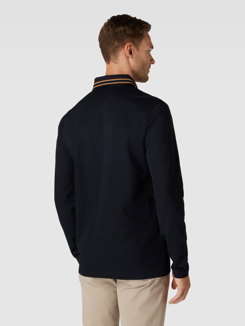 Poloshirt mit Polokragen in marineblau