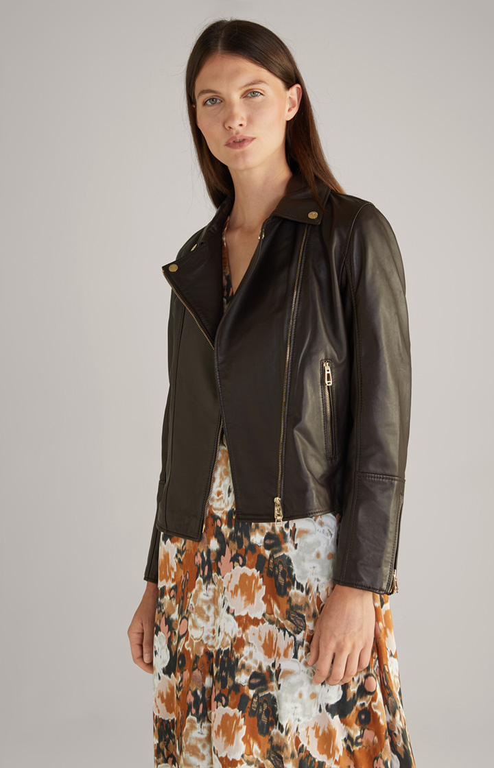 Lederjacke in Dunkelbraun