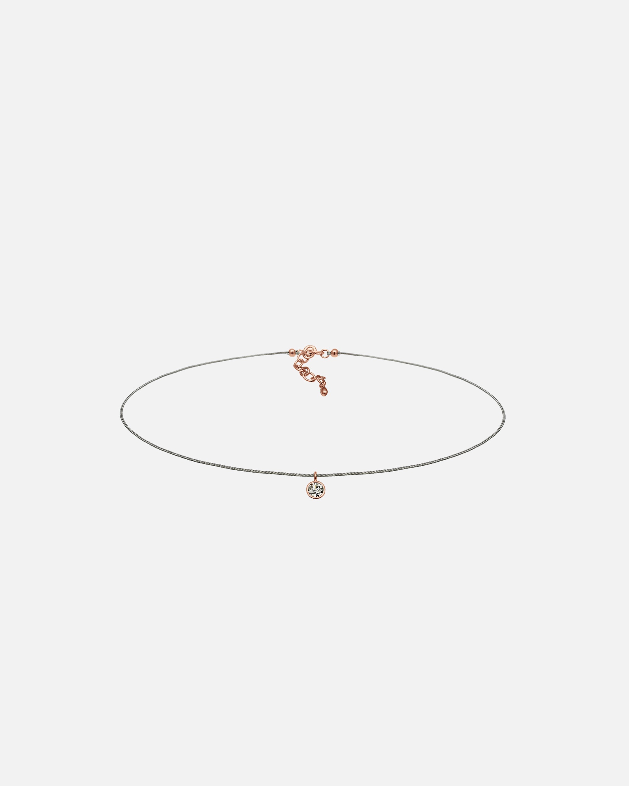 Elli Women's nylon choker with 925 sterling silver crystal