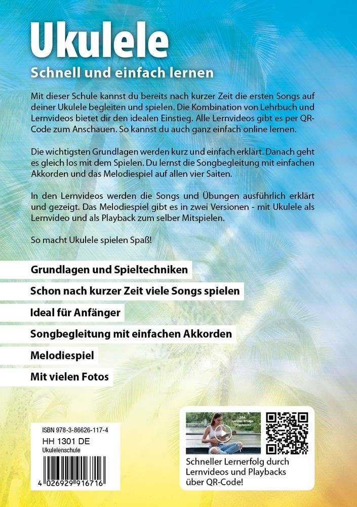 Cascha Ukulele Linde, Bundle, komplett mit Tasche,Stimmgerät, 3 Plektren und Lernbuch